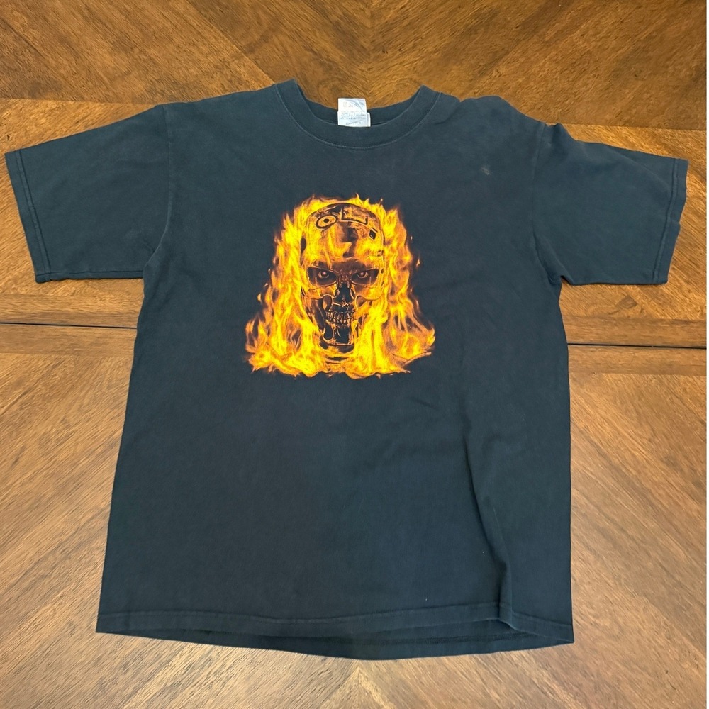 Universal Studios Japan Terminator 2 T2-3D Battle Across Time Shirt Black Mens M